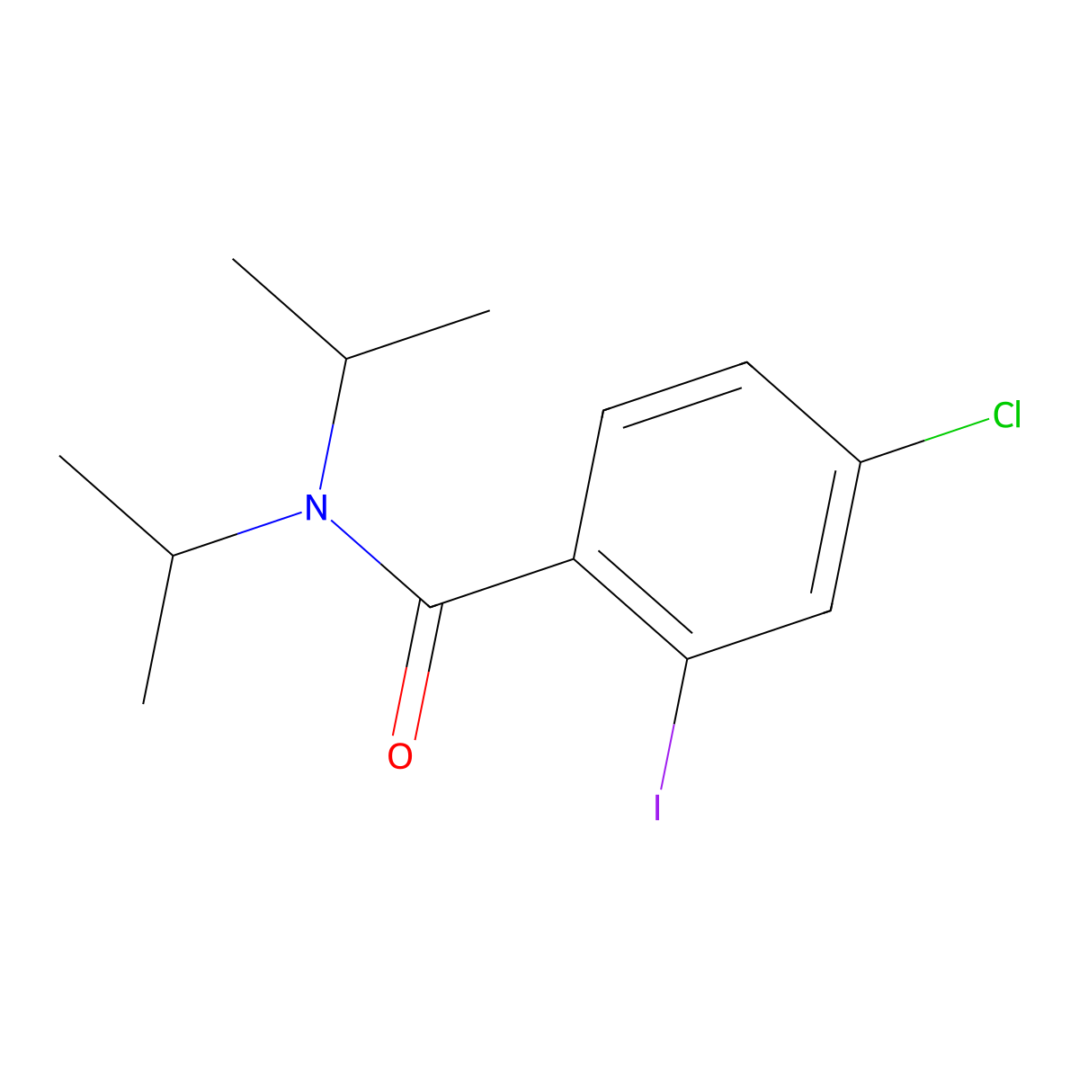4-Chloro-2-iodo-N,N-bis(propan-2-YL)benzamide molecular structure, CAS 1001351-10-5