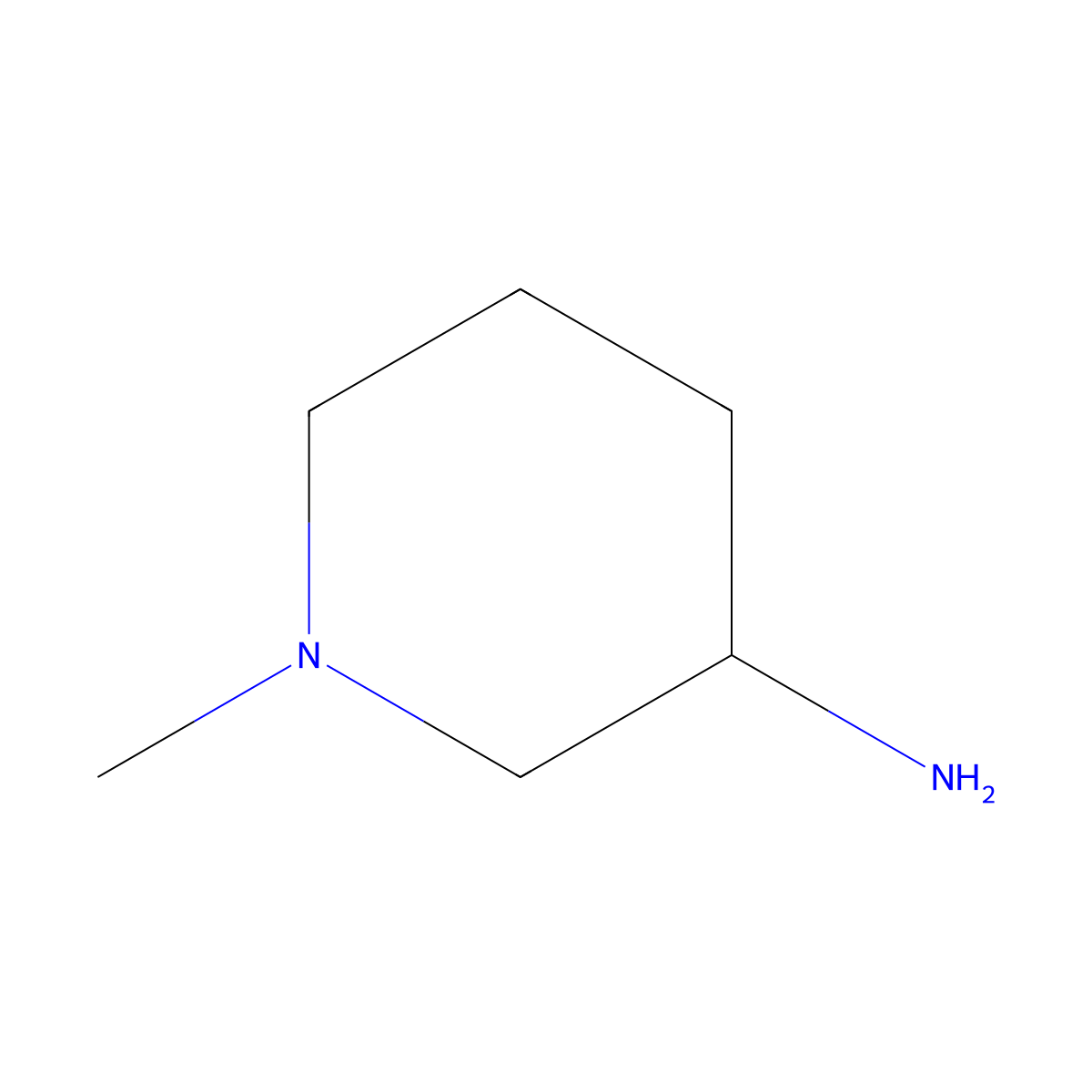 (R)-1-methylpiperidin-3-amine molecular structure, CAS 1001353-92-9