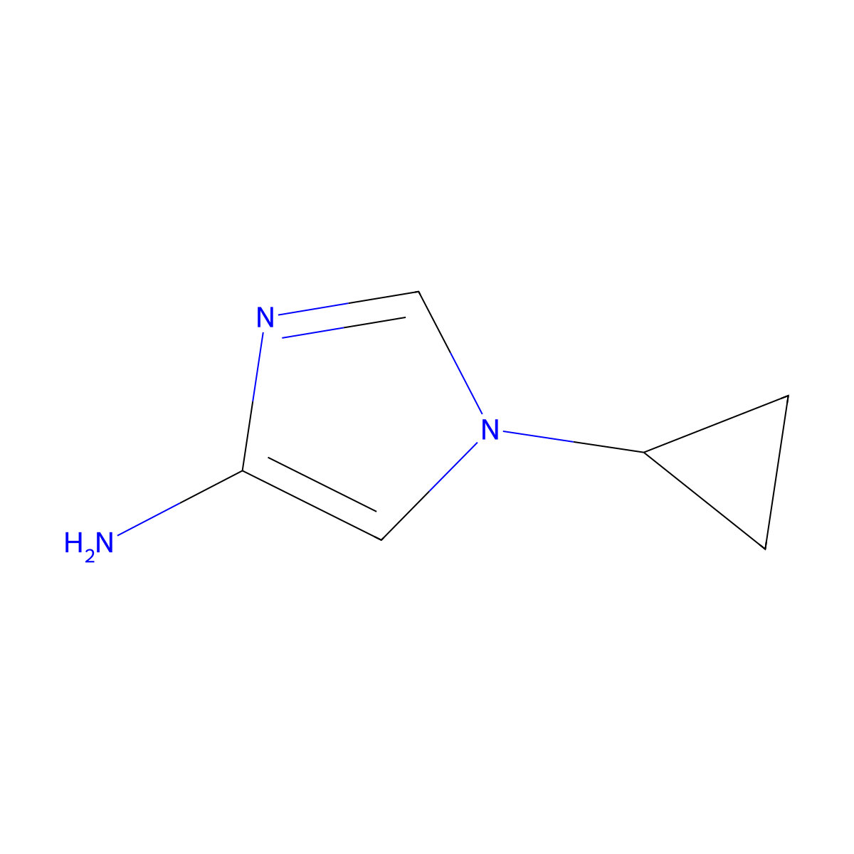 1-Cyclopropyl-1H-imidazol-4-amine molecular structure, CAS 1001354-27-3