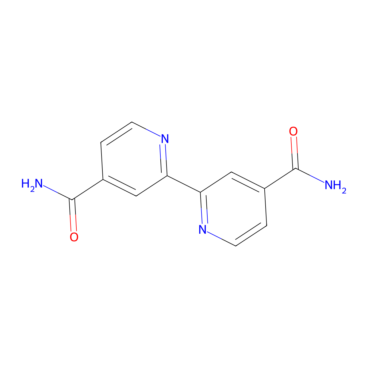 2,2'-Bipyridine-4,4'-dicarboxamide molecular structure, CAS 100137-02-8