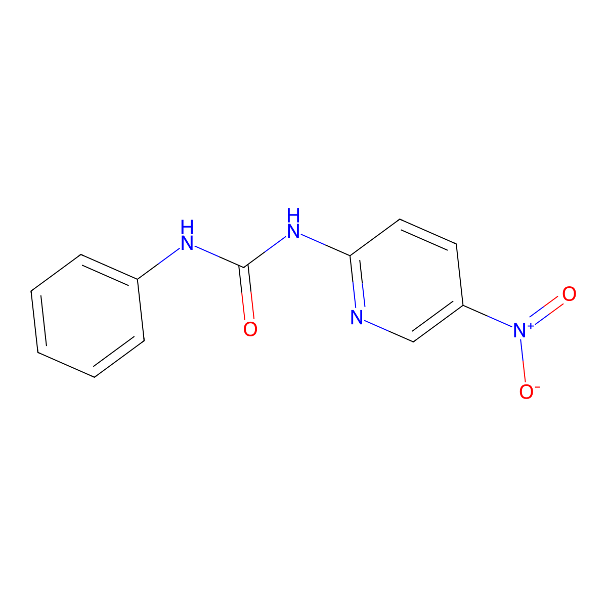 3-(5-Nitropyridin-2-yl)-1-phenylurea molecular structure, CAS 100137-20-0