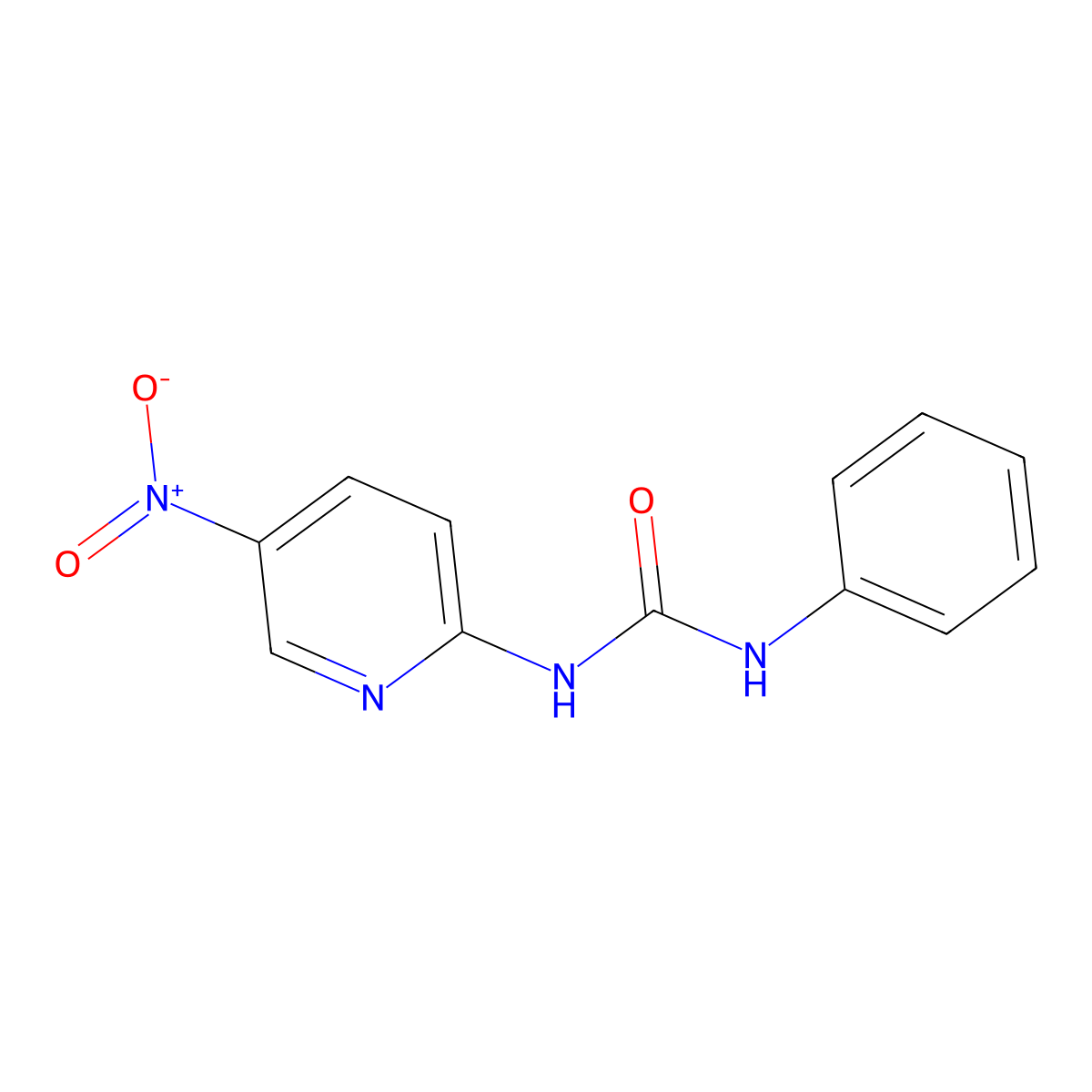 3-(5-Nitropyridin-2-yl)-1-phenylurea molecular structure, CAS 100137-20-0