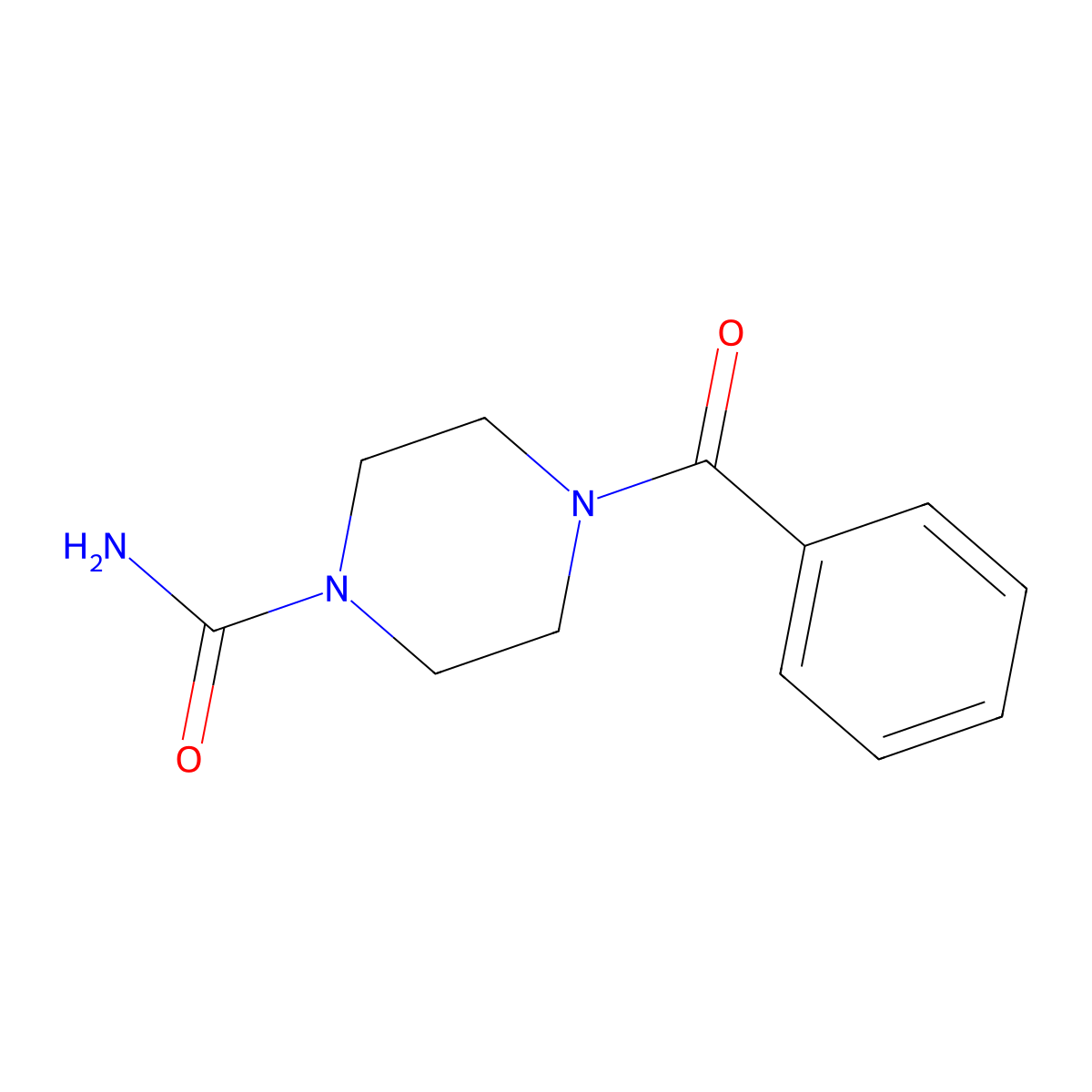 4-Benzoylpiperazine-1-carboxamide molecular structure, CAS 100138-46-3