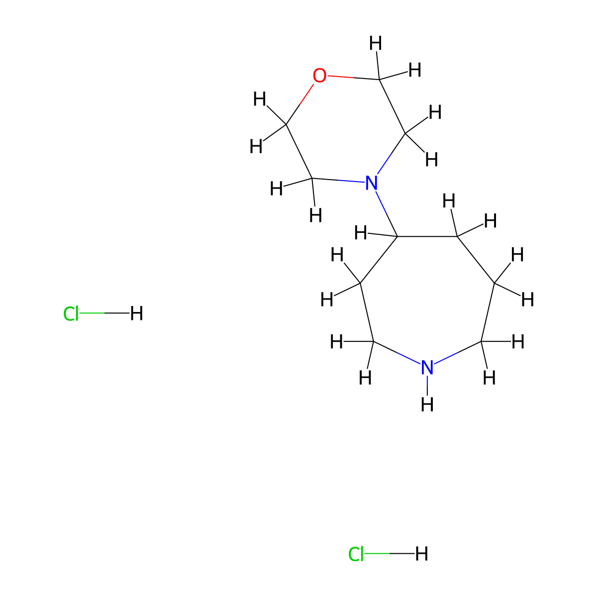 4-(Morpholin-4-yl)azepane dihydrochloride molecular structure, CAS 1001385-15-4