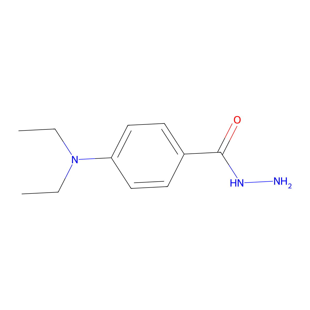 4-(Diethylamino)benzohydrazide molecular structure, CAS 100139-54-6