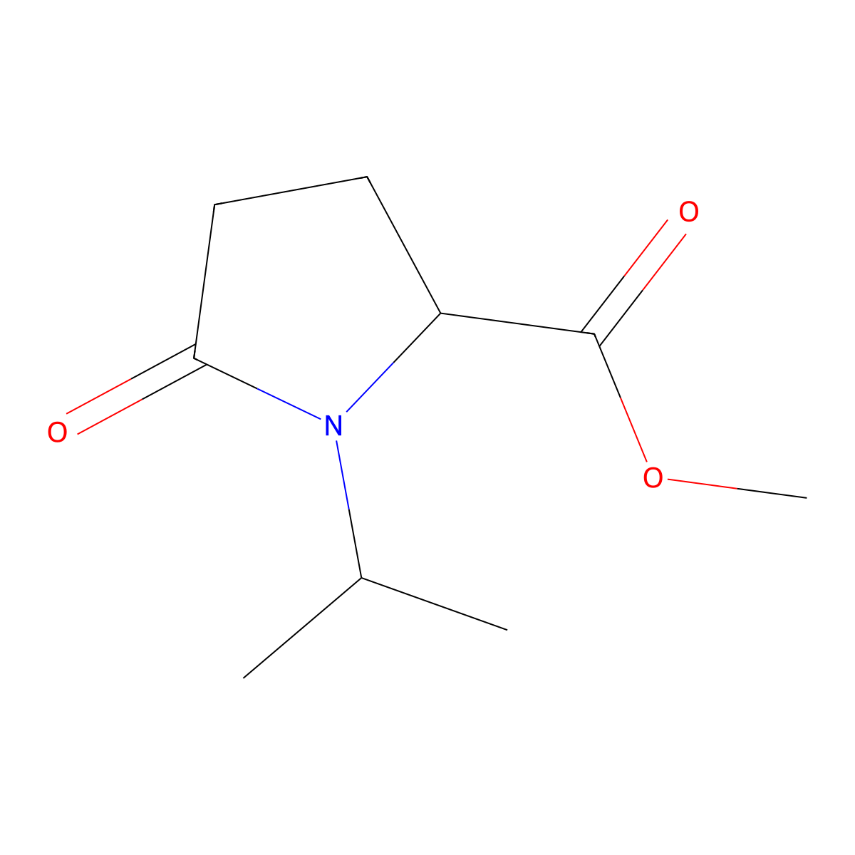 Methyl 5-oxo-1-(propan-2-yl)pyrrolidine-2-carboxylate molecular structure, CAS 1001390-56-2