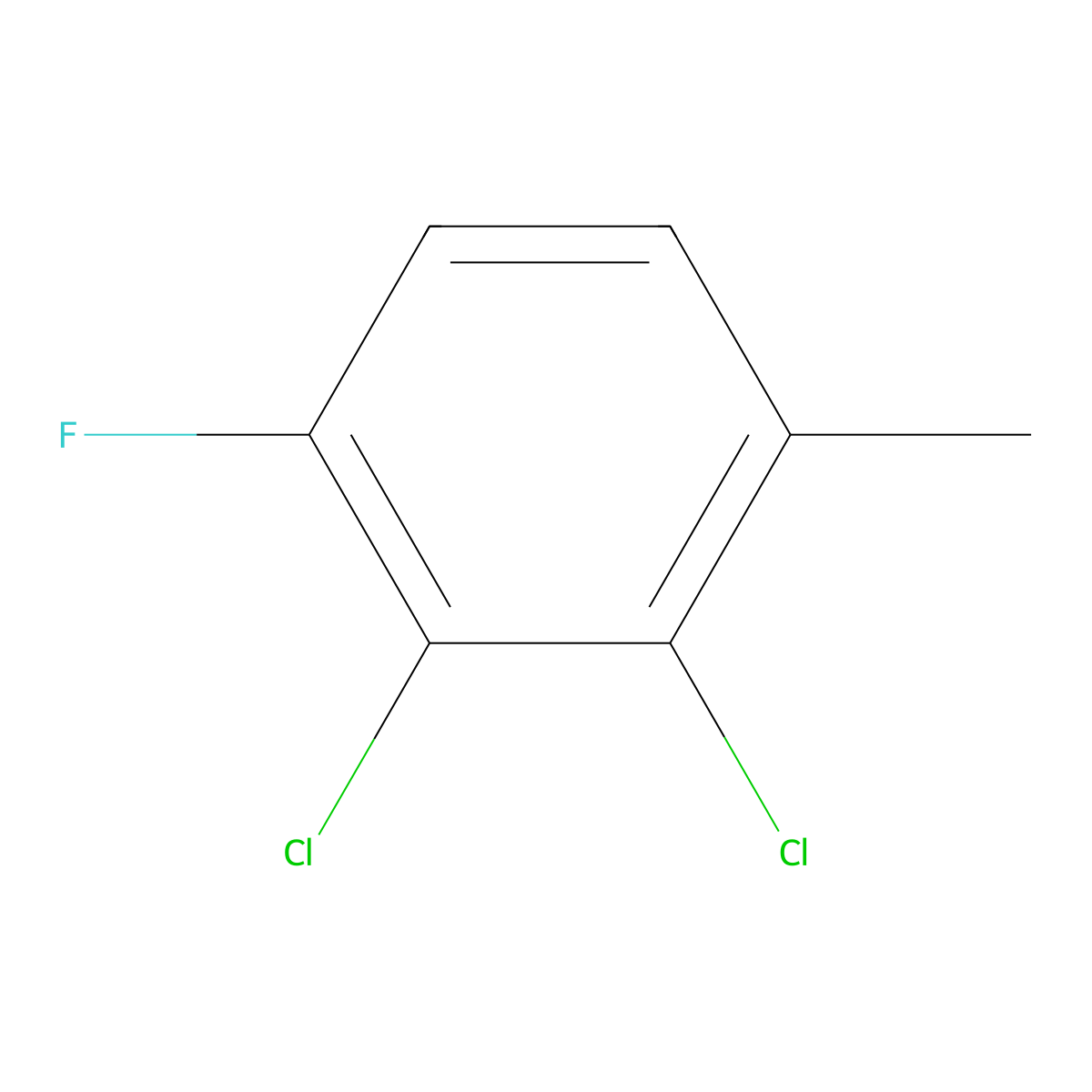 2,3-Dichloro-1-fluoro-4-methylbenzene molecular structure, CAS 1001390-81-3