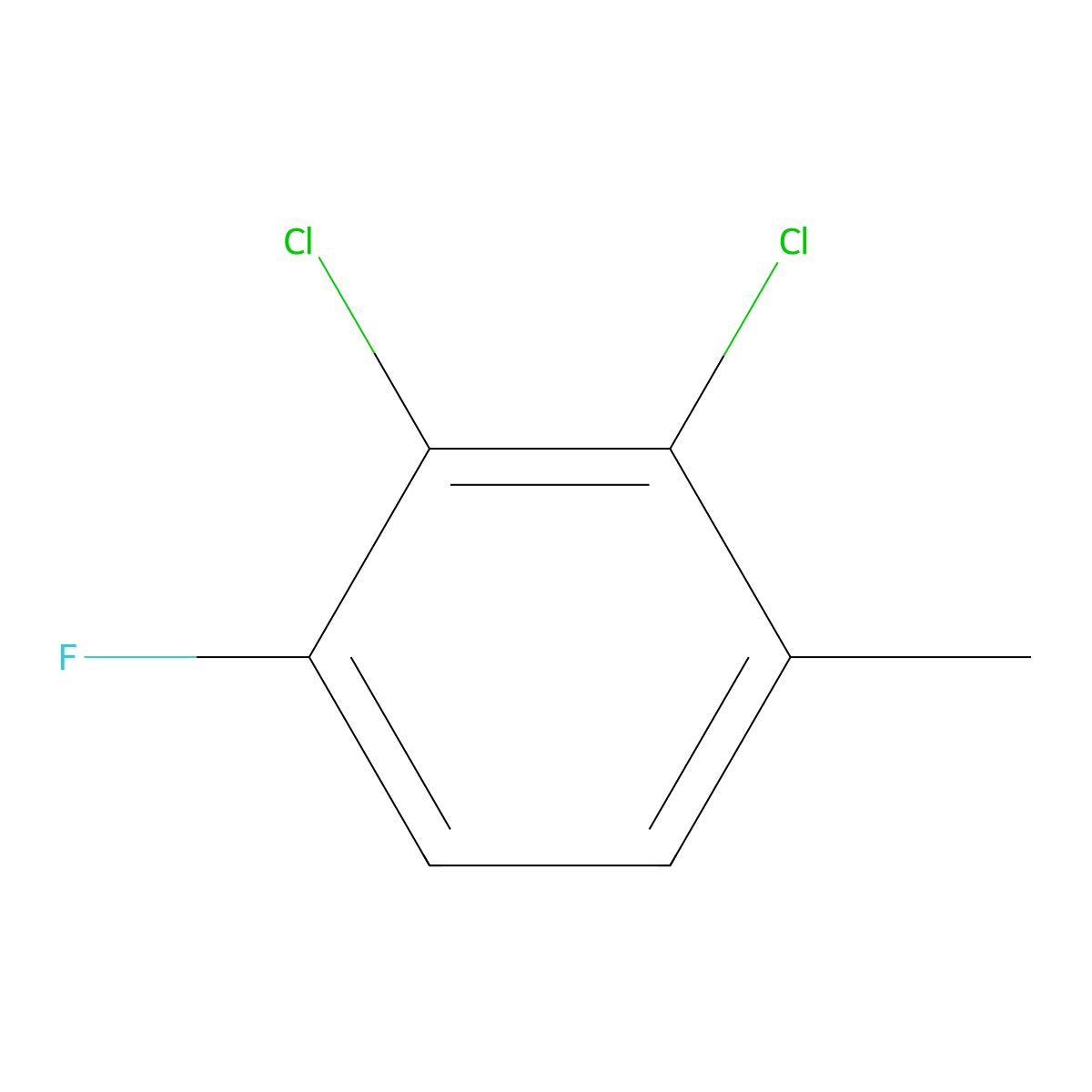 2,3-Dichloro-1-fluoro-4-methylbenzene molecular structure, CAS 1001390-81-3
