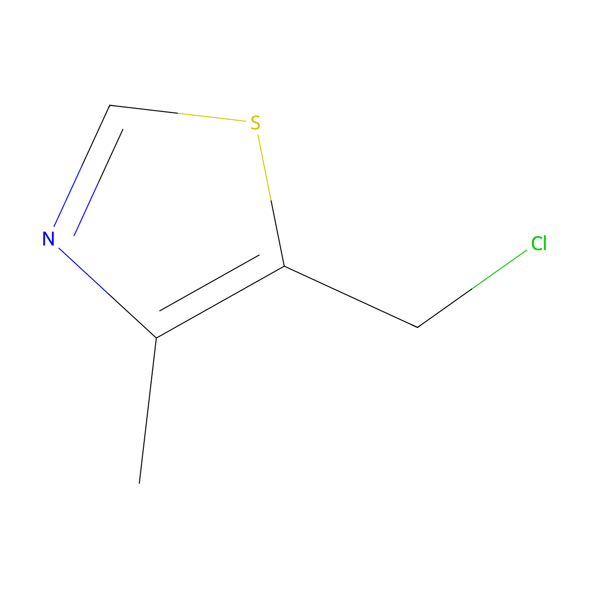 5-(Chloromethyl)-4-methyl-1,3-thiazole molecular structure, CAS 10014-52-5