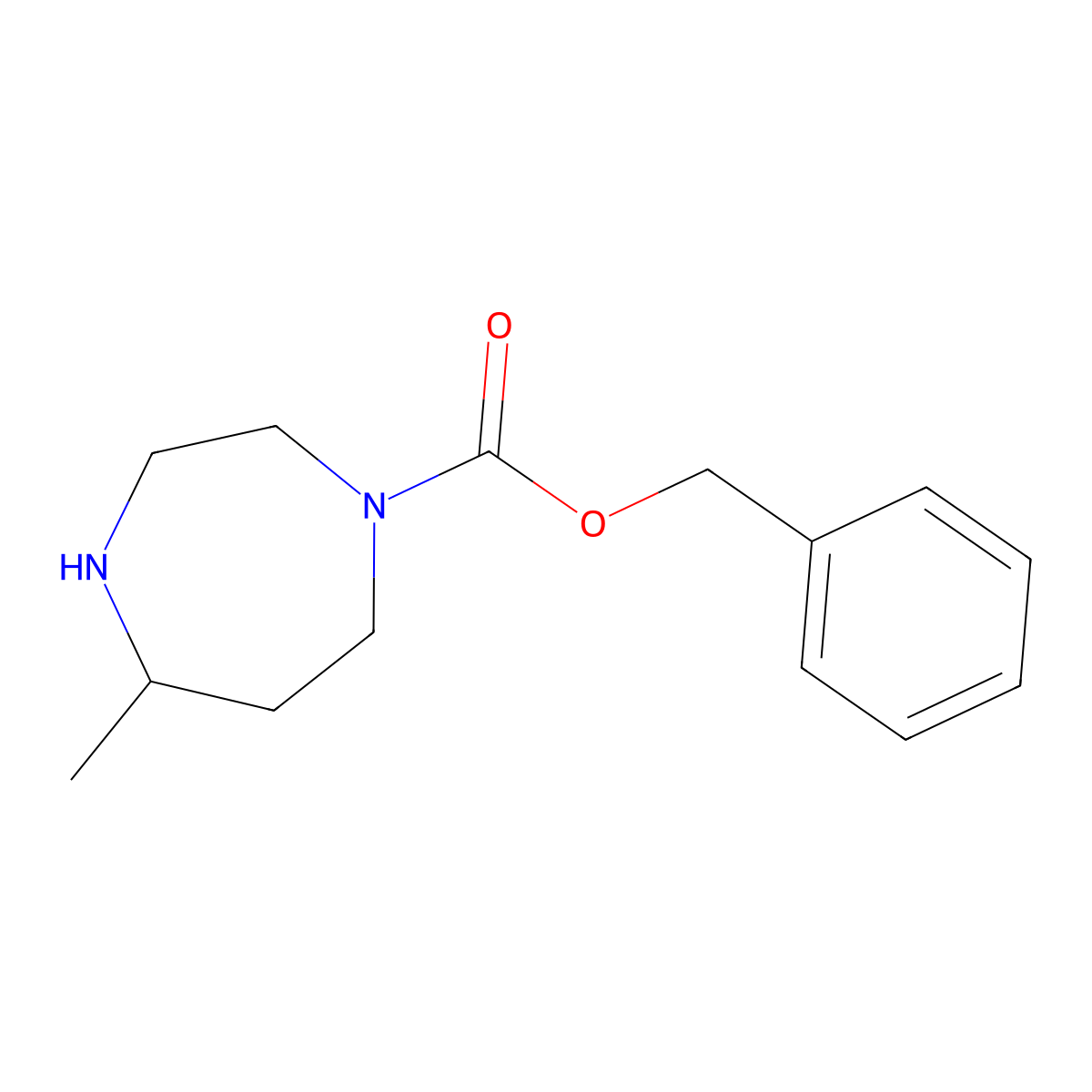 Benzyl (5r)-5-methyl-1,4-diazepane-1-carboxylate molecular structure, CAS 1001401-60-0