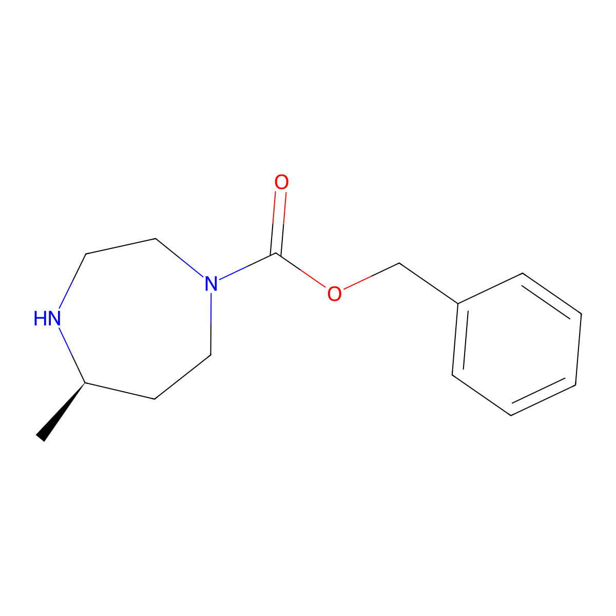 Benzyl (5r)-5-methyl-1,4-diazepane-1-carboxylate molecular structure, CAS 1001401-60-0