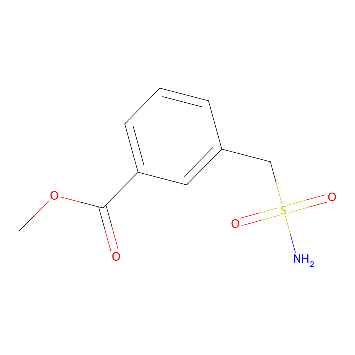 Methyl 3-(sulfamoylmethyl)benzoate molecular structure, CAS 1001404-12-1