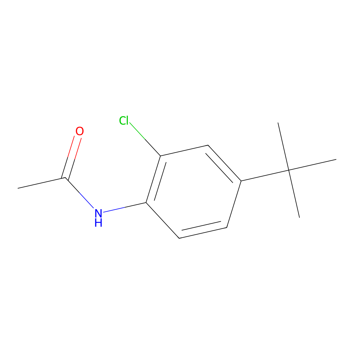 N-(4-(tert-Butyl)-2-chlorophenyl)acetamide molecular structure, CAS 100141-30-8