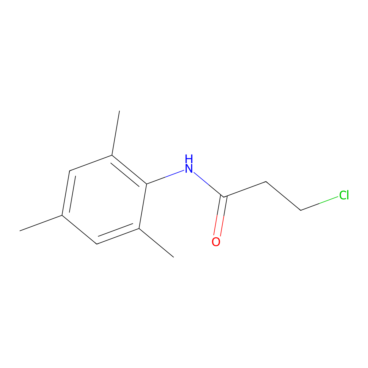 3-chloro-N-mesitylpropanamide molecular structure, CAS 100141-43-3