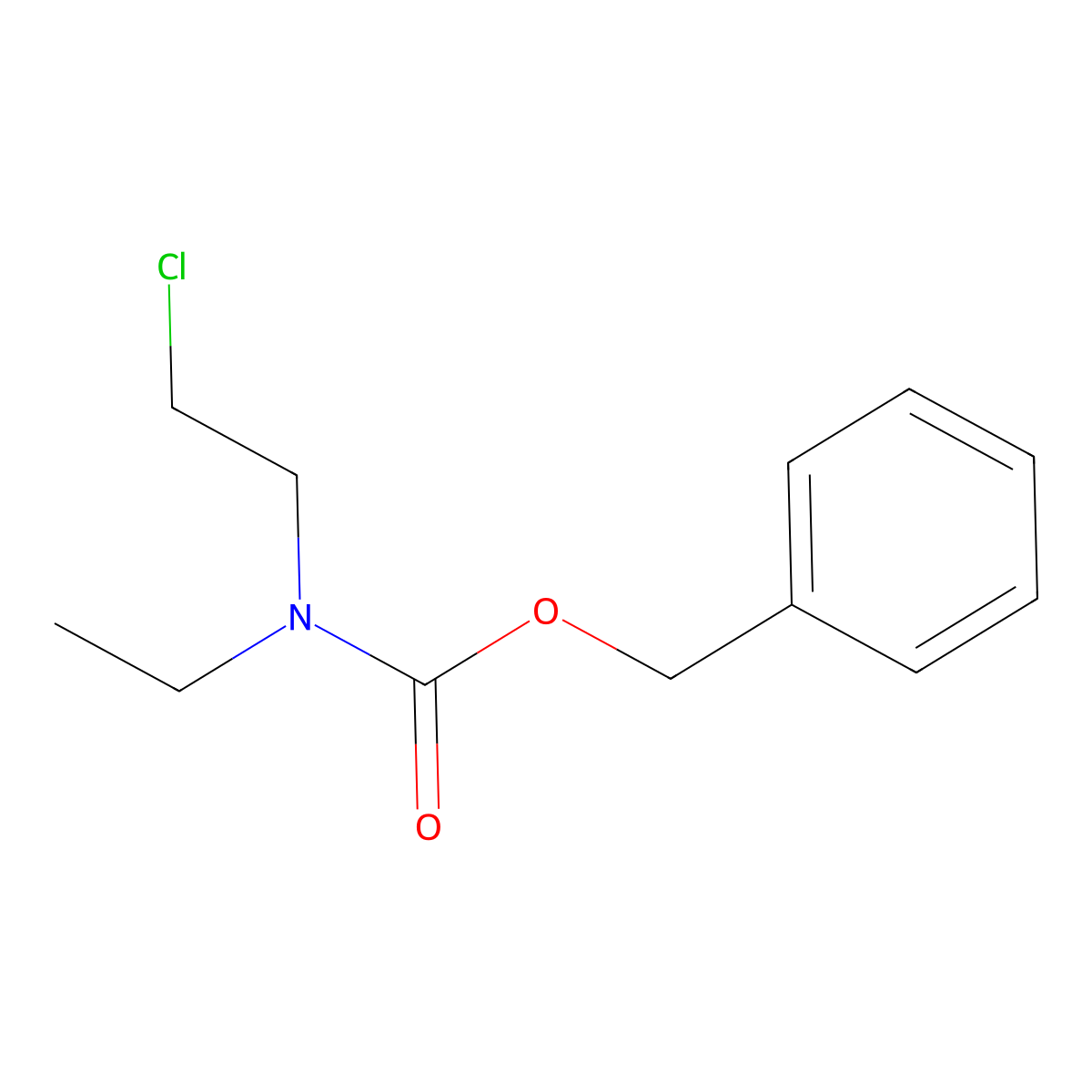 benzyl N-(2-chloroethyl)-N-ethylcarbamate molecular structure, CAS 100141-58-0