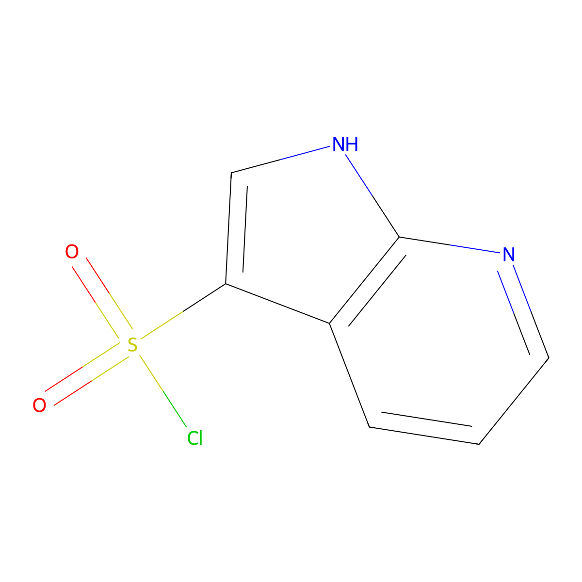 1H-pyrrolo(2,3-b)pyridine-3-sulfonyl chloride molecular structure, CAS 1001412-59-4