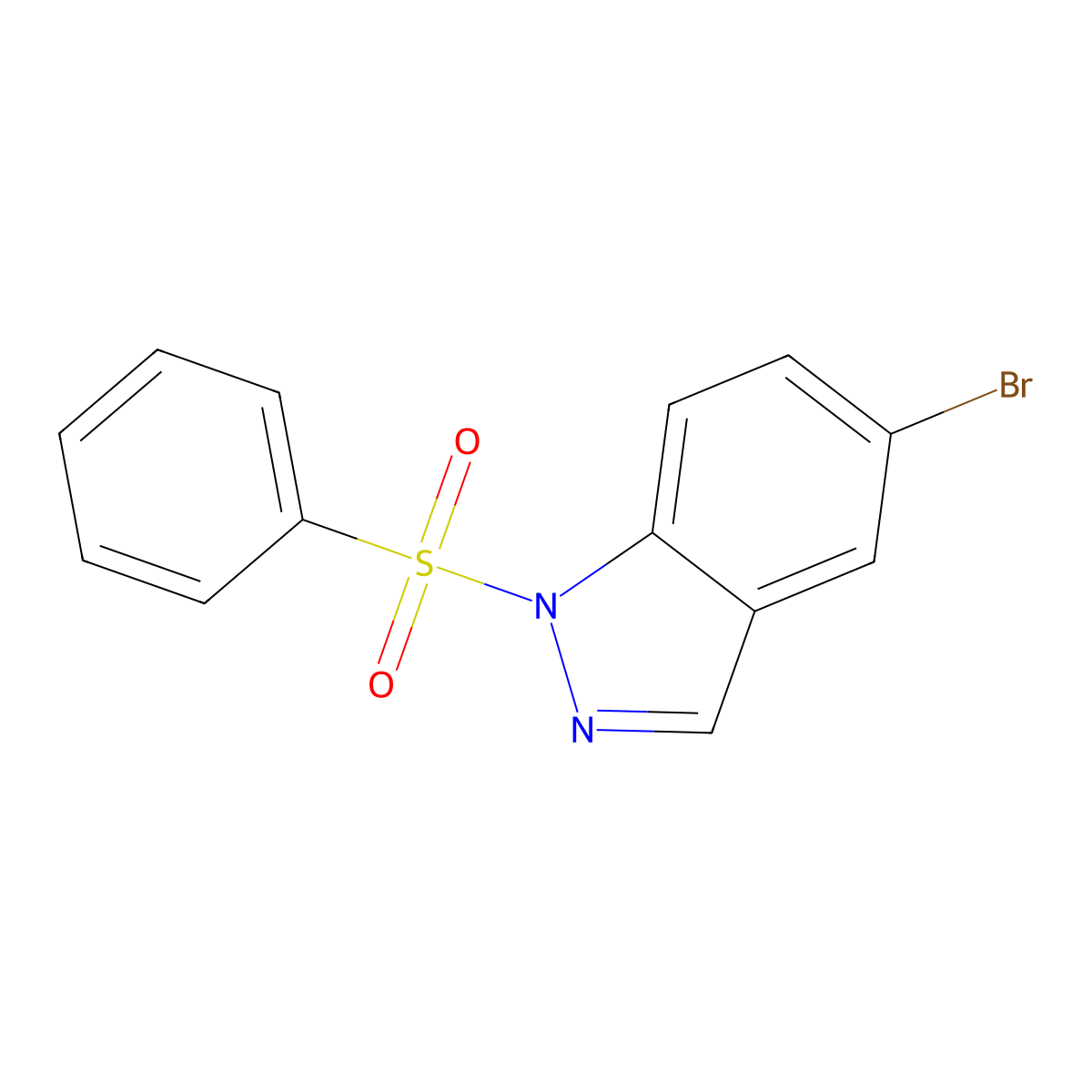 1-(benzenesulfonyl)-5-bromo-1H-indazole molecular structure, CAS 1001415-31-1