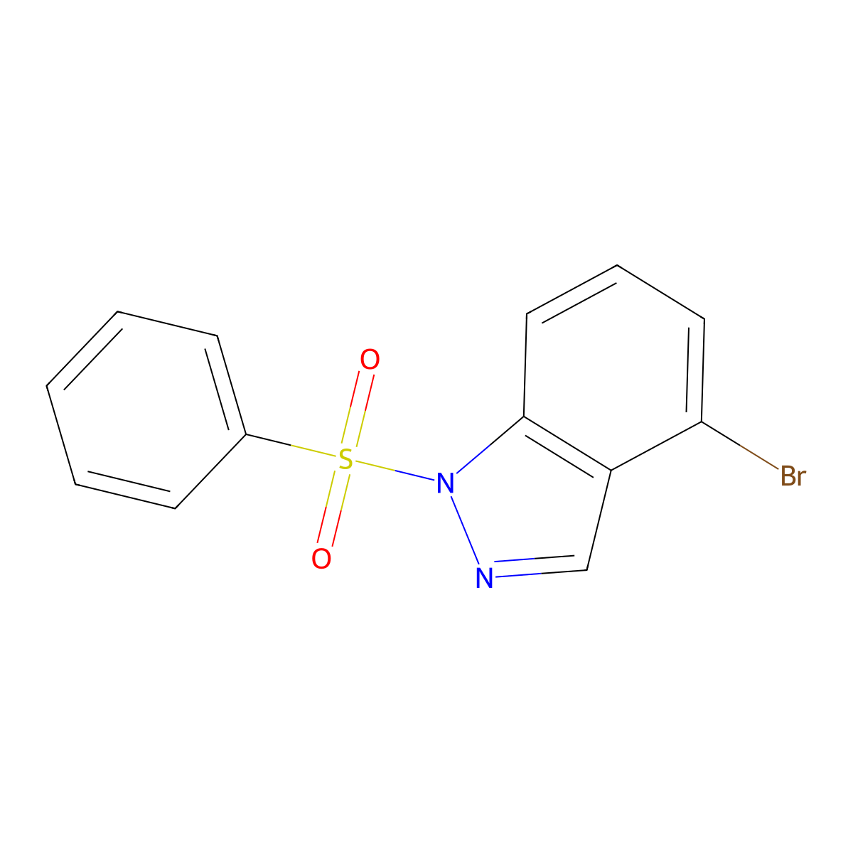 4-Bromo-1-(phenylsulfonyl)-1H-indazole molecular structure, CAS 1001415-32-2