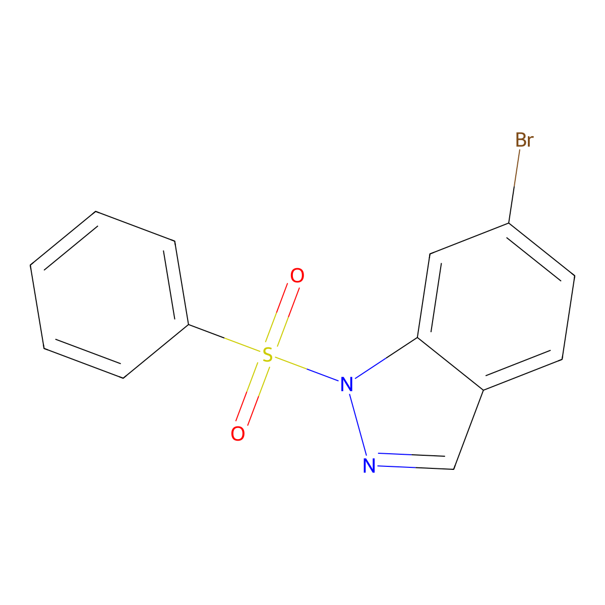 1h-Indazole,6-bromo-1-(phenylsulfonyl)- molecular structure, CAS 1001415-33-3