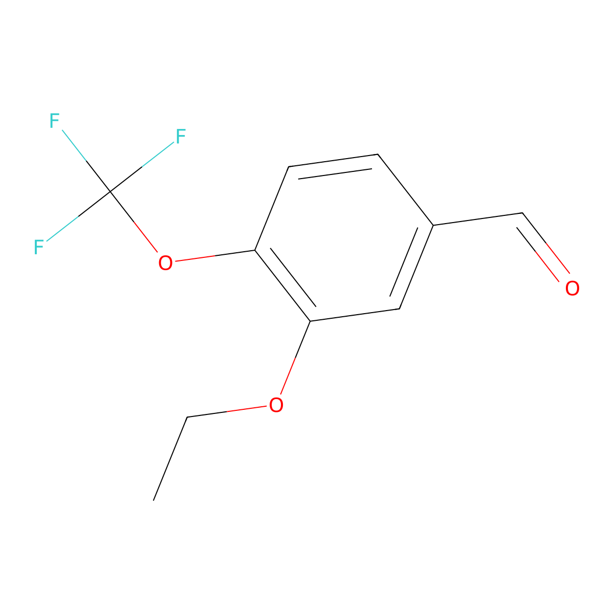 3-Ethoxy-4-(trifluoromethoxy)benzaldehyde molecular structure, CAS 1001417-19-1