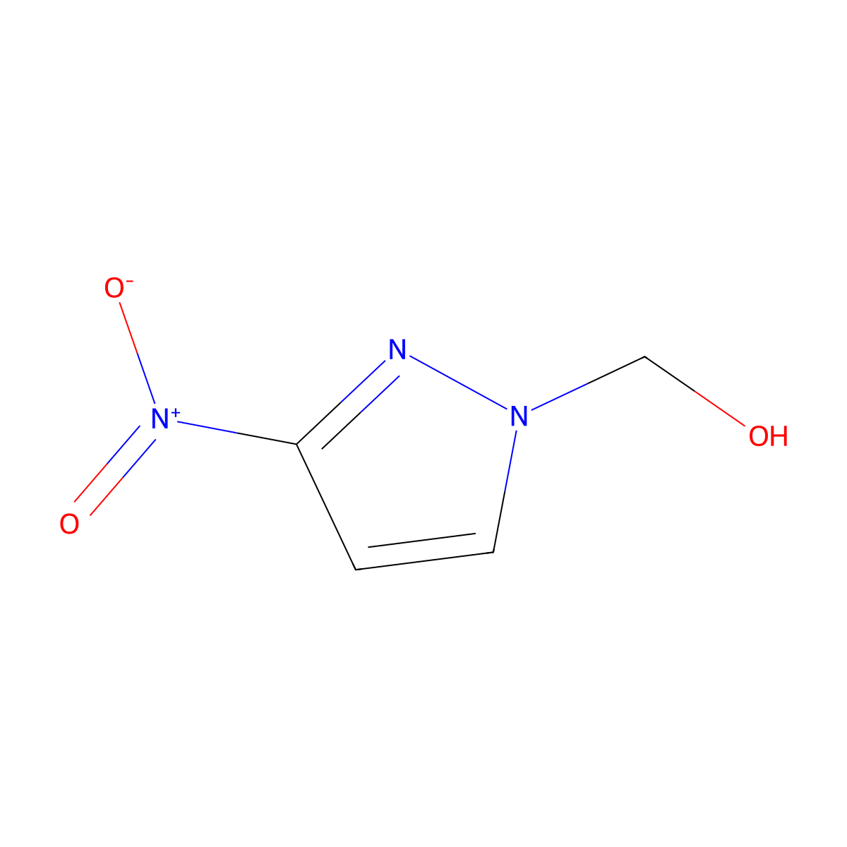 (3-nitro-1H-pyrazol-1-yl)methanol molecular structure, CAS 1001419-82-4