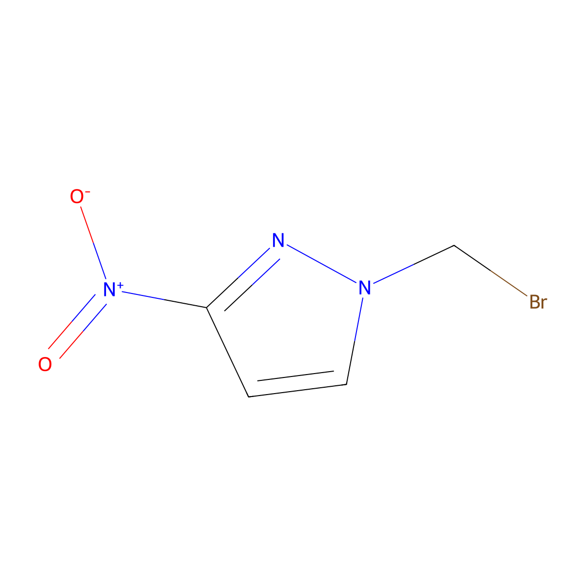 1-(Bromomethyl)-3-nitro-1H-pyrazole molecular structure, CAS 1001419-83-5