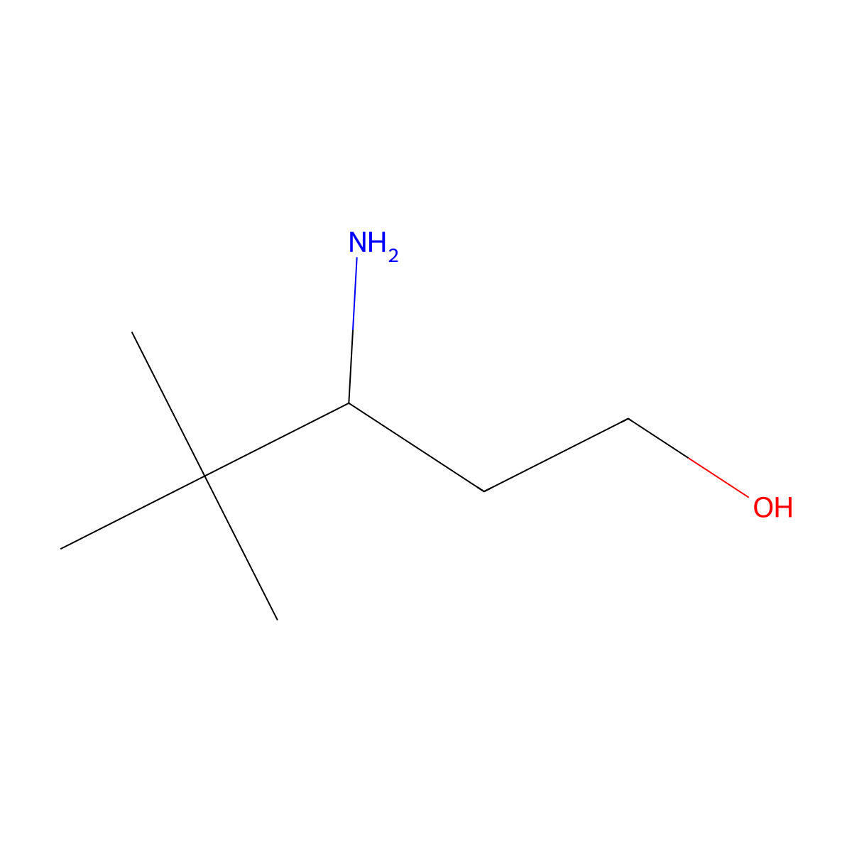 3-Amino-4,4-dimethylpentan-1-ol molecular structure, CAS 1001428-21-2