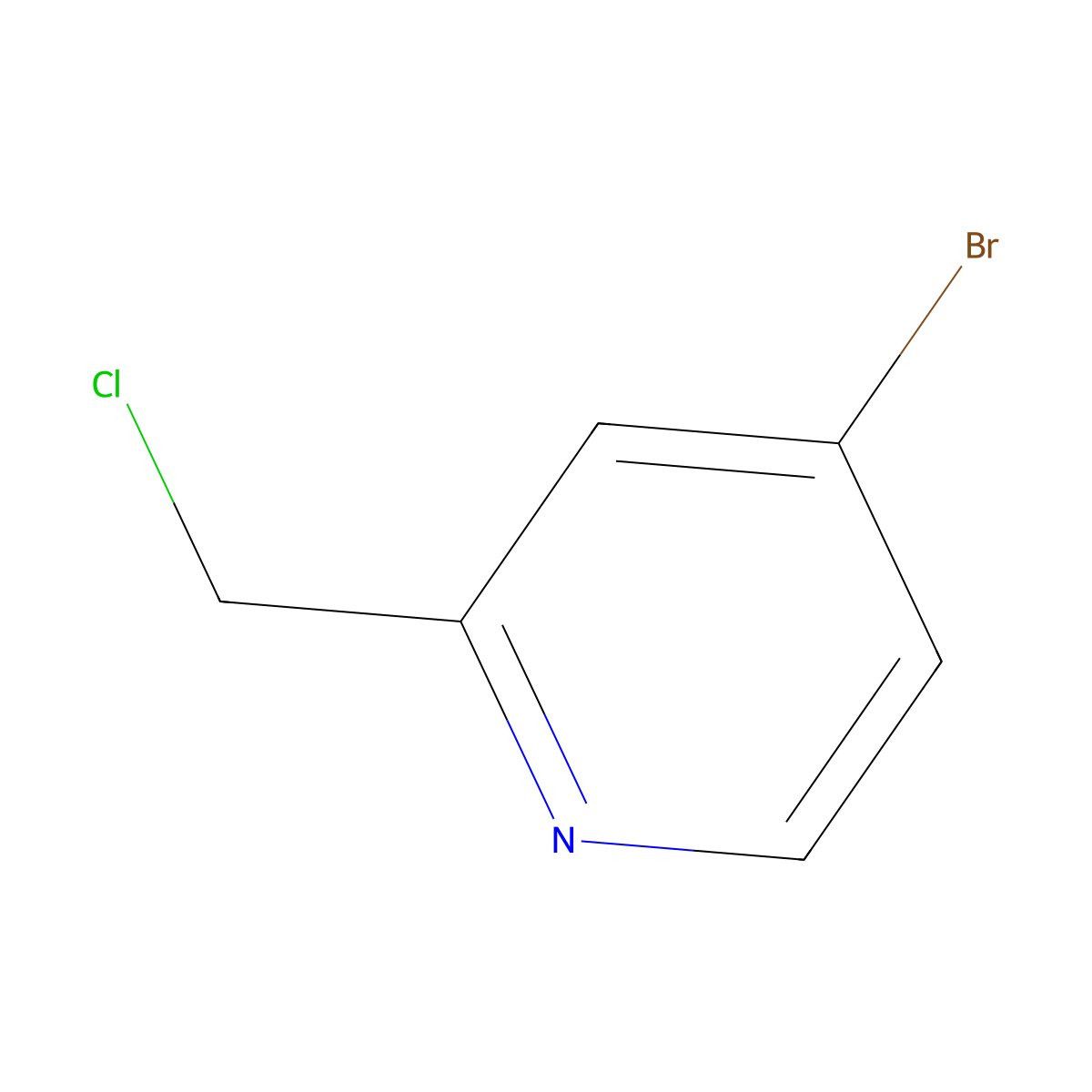 4-Bromo-2-(chloromethyl)pyridine molecular structure, CAS 1001463-32-6