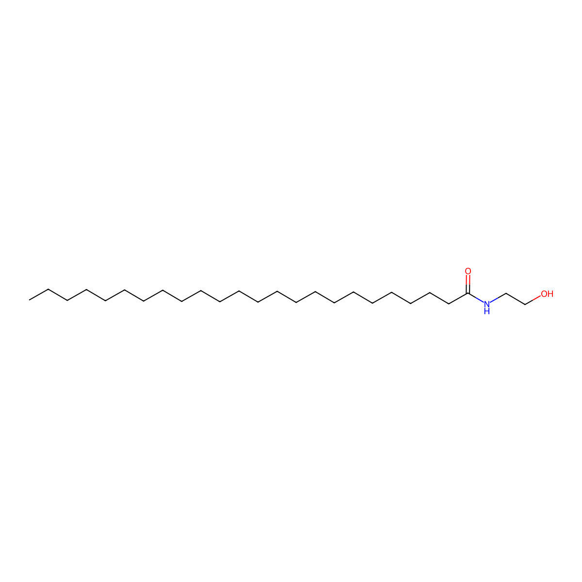 N-(2-Hydroxyethyl)tetracosanamide molecular structure, CAS 10015-68-6
