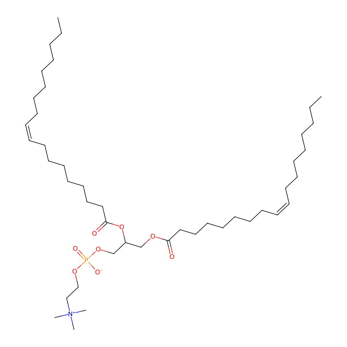 1,2-Oleoylphosphatidylcholine molecular structure, CAS 10015-85-7