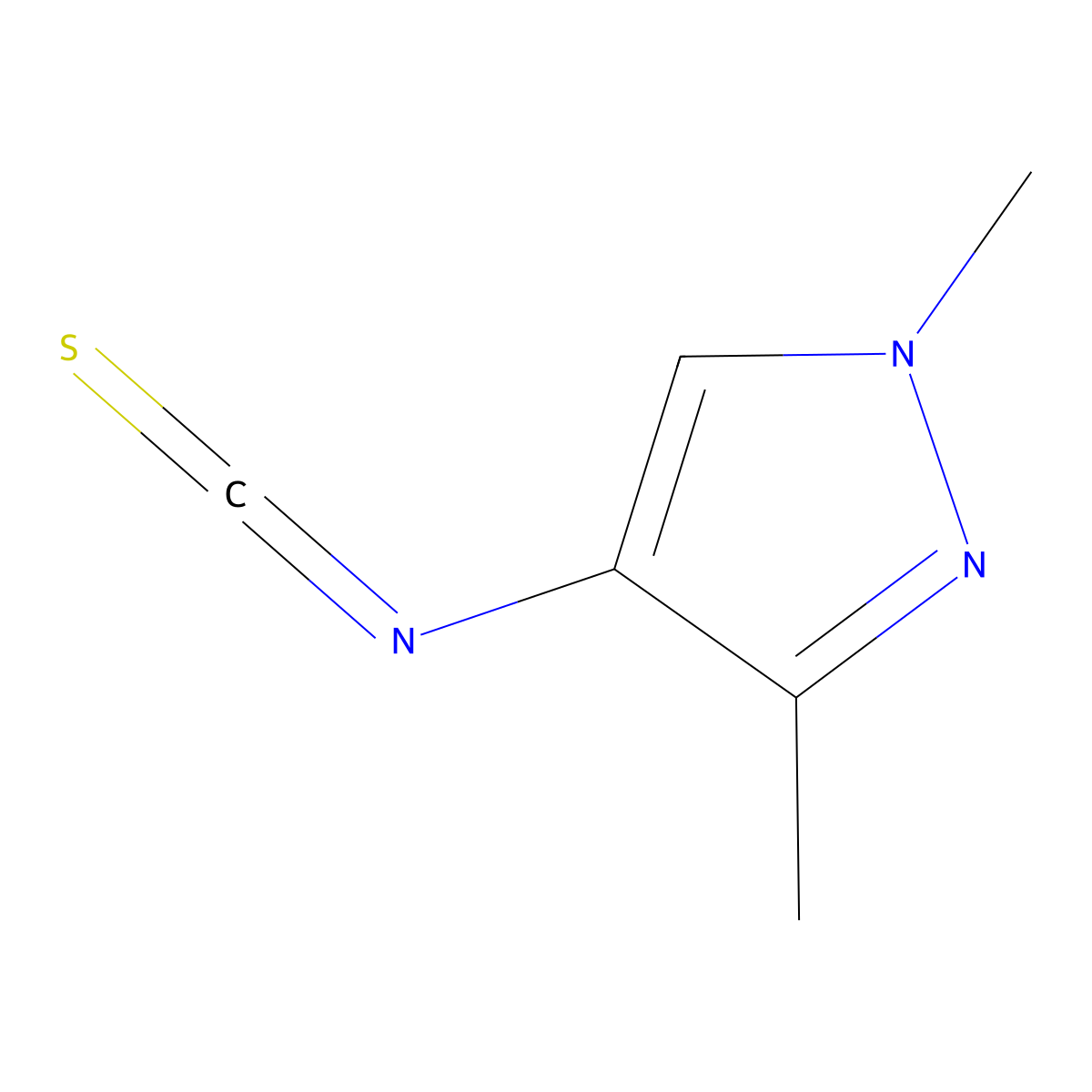 4-isothiocyanato-1,3-dimethyl-1H-pyrazole molecular structure, CAS 1001500-07-7