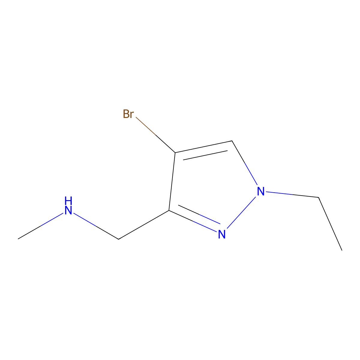 [(4-Bromo-1-ethylpyrazol-3-yl)methyl]methylamine molecular structure, CAS 1001500-18-0