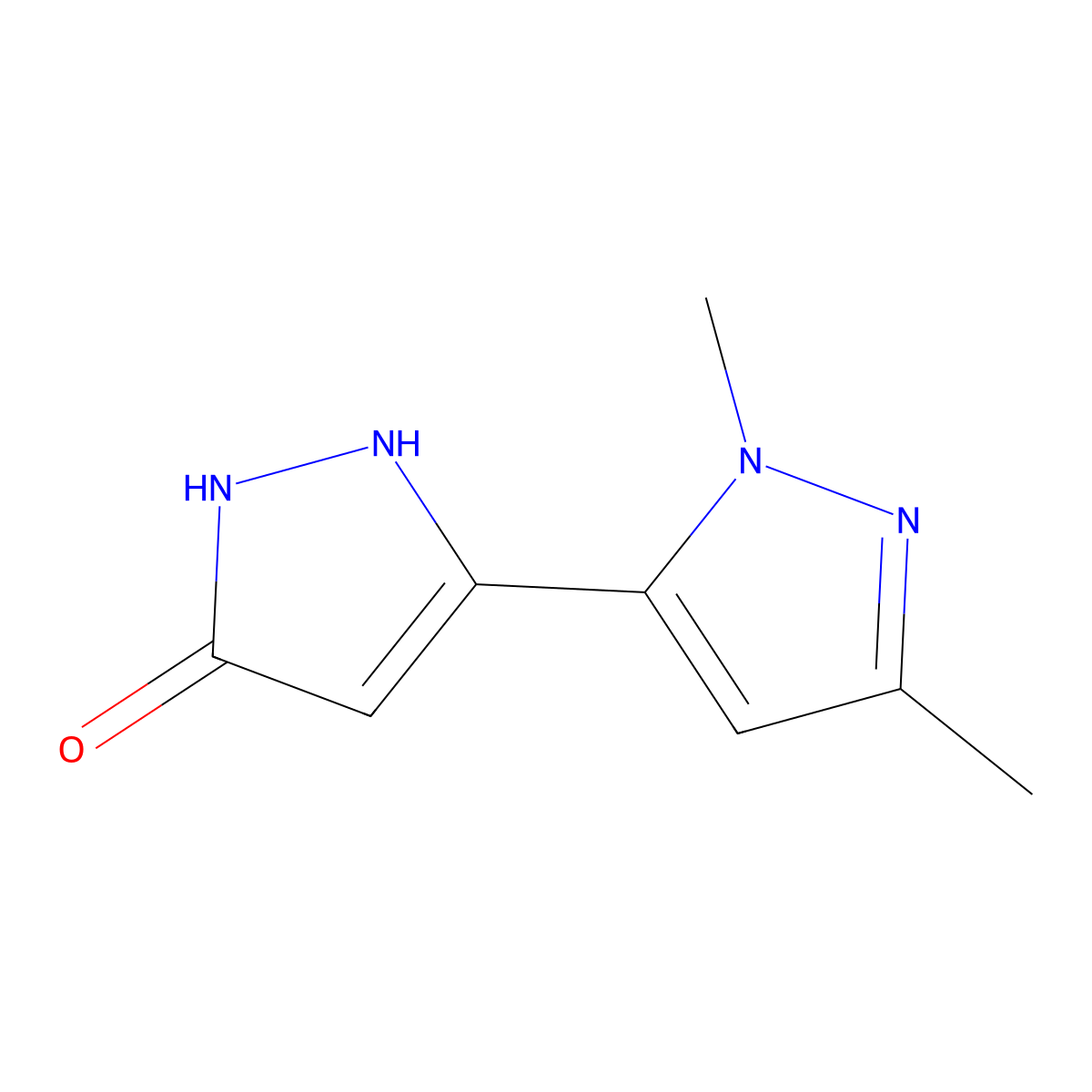 2',5'-dimethyl-1H,2'H-3,3'-bipyrazol-5-ol molecular structure, CAS 1001500-33-9