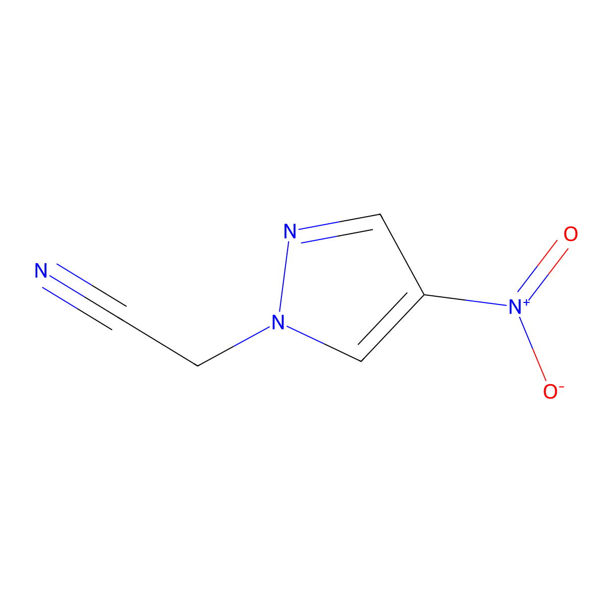 (4-nitro-1H-pyrazol-1-yl)acetonitrile molecular structure, CAS 1001500-47-5