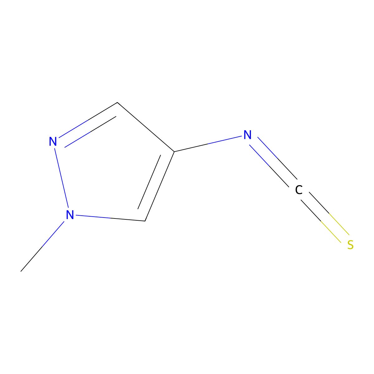 4-Isothiocyanato-1-methyl-1H-pyrazole molecular structure, CAS 1001500-53-3
