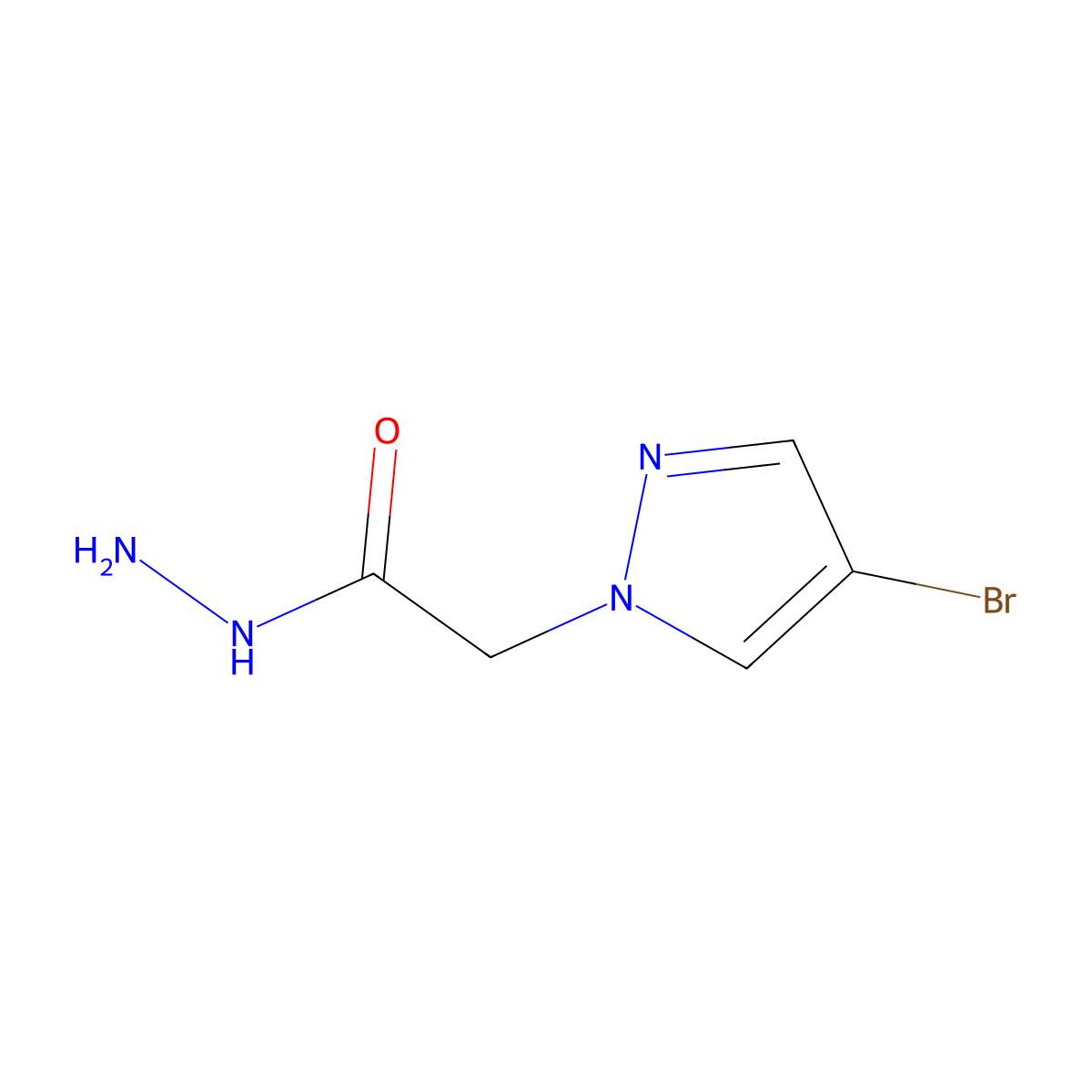 2-(4-bromo-1H-pyrazol-1-yl)acetohydrazide molecular structure, CAS 1001500-63-5