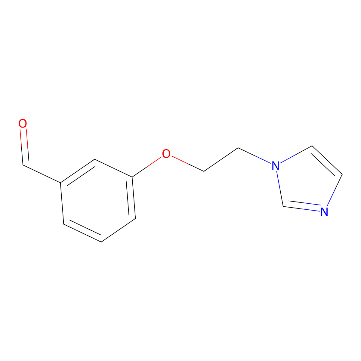 3-(2-(1H-imidazol-1-yl)ethoxy)benzaldehyde molecular structure, CAS 1001505-70-9
