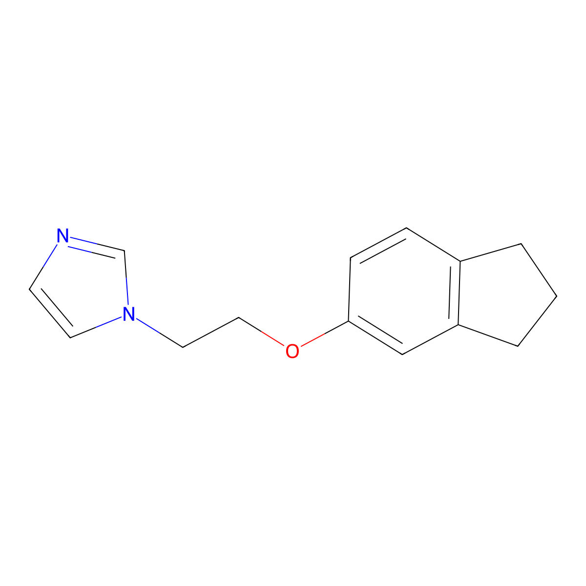 1-[2-[(2,3-Dihydro-1H-inden-5-yl)oxy]ethyl]-1H-imidazole molecular structure, CAS 1001505-71-0