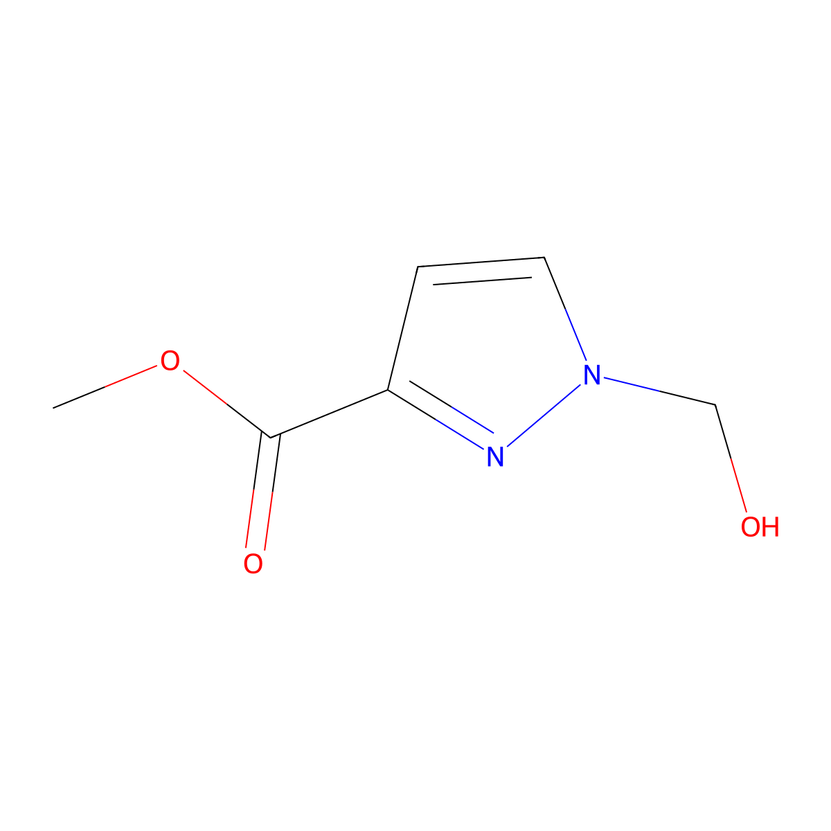 methyl 1-(hydroxymethyl)-1H-pyrazole-3-carboxylate molecular structure, CAS 1001519-16-9