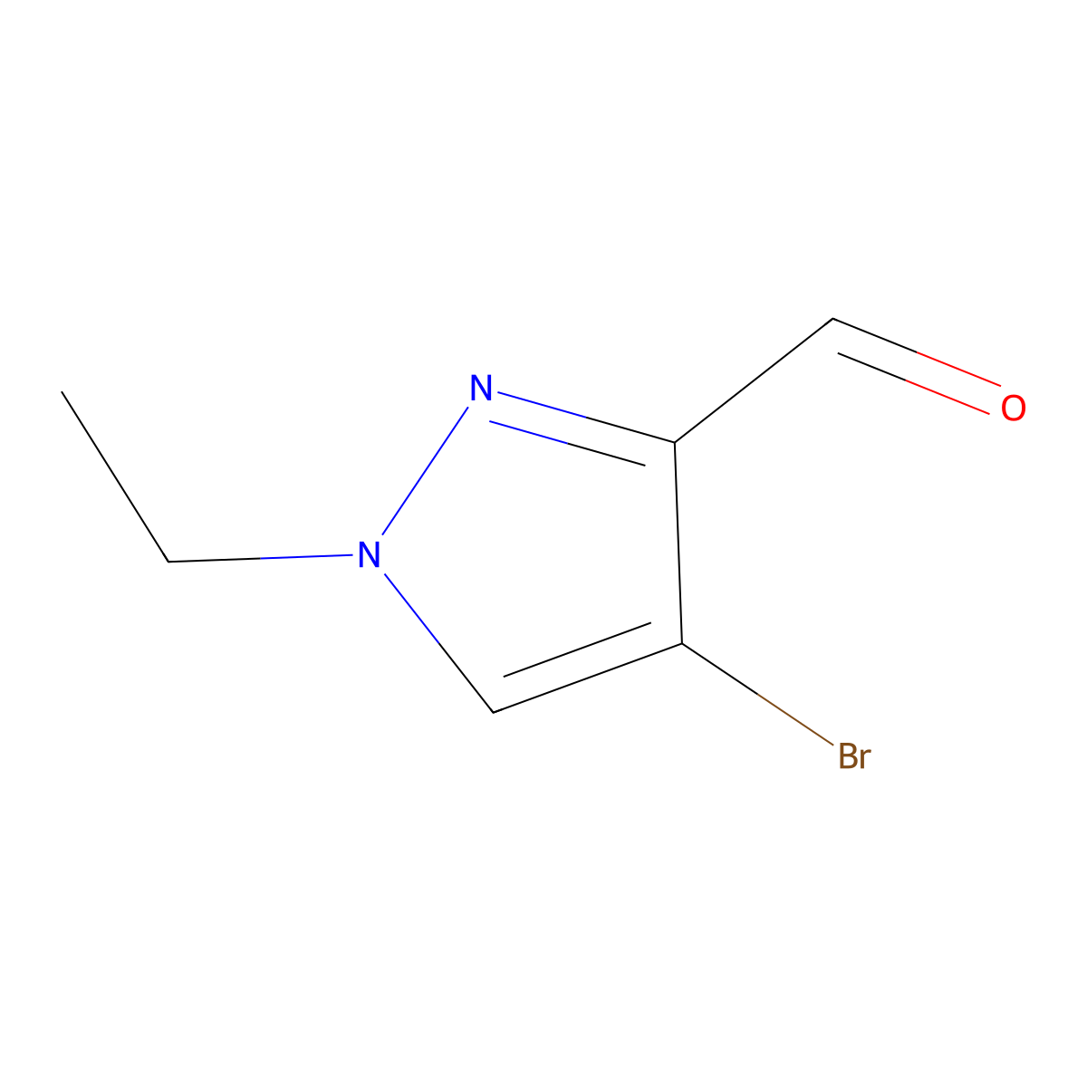4-bromo-1-ethyl-1H-pyrazole-3-carbaldehyde molecular structure, CAS 1001519-36-3