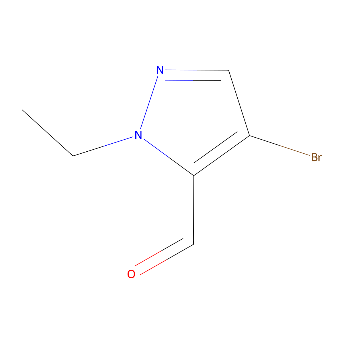 4-Bromo-2-ethyl-2H-pyrazole-3-carbaldehyde molecular structure, CAS 1001519-37-4