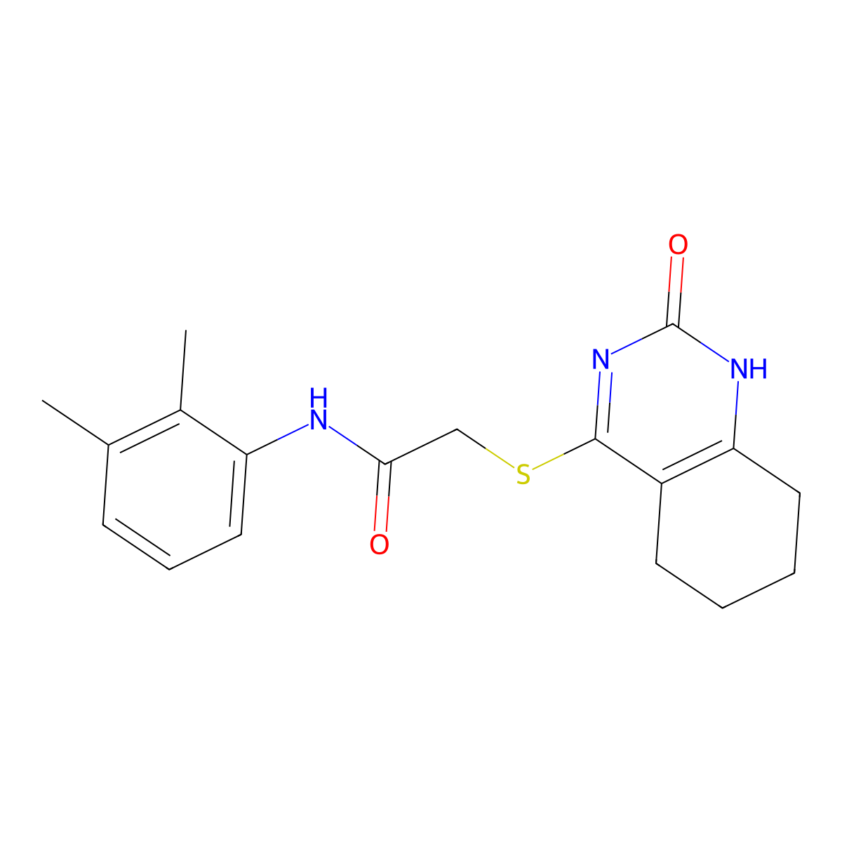 N-(2,3-dimethylphenyl)-2-[(2-oxo-5,6,7,8-tetrahydro-1H-quinazolin-4-yl)sulfanyl]acetamide molecular structure, CAS 1001519-87-4