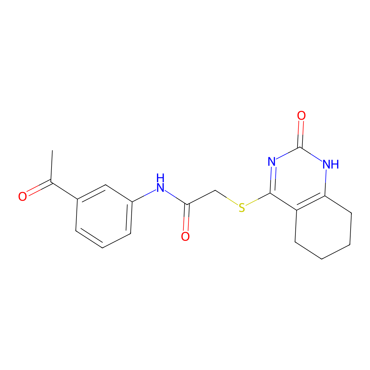 N-(3-acetylphenyl)-2-[(2-oxo-5,6,7,8-tetrahydro-1H-quinazolin-4-yl)sulfanyl]acetamide molecular structure, CAS 1001520-07-5