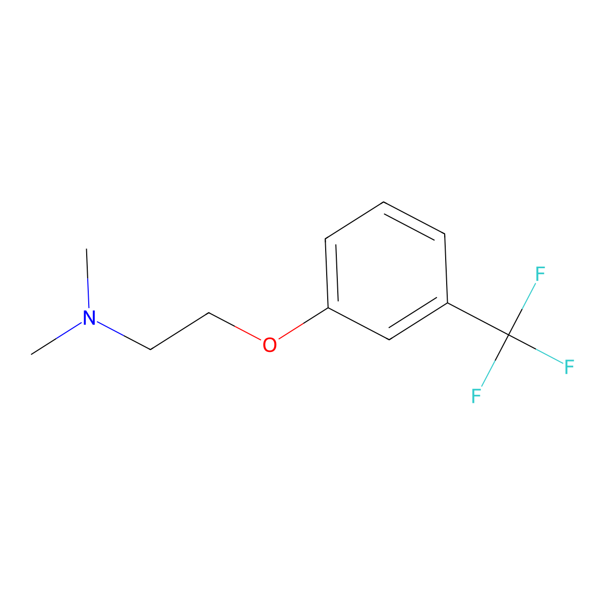 N,N-Dimethyl-2-(3-(trifluoromethyl)phenoxy)ethanamine molecular structure, CAS 1001541-07-6