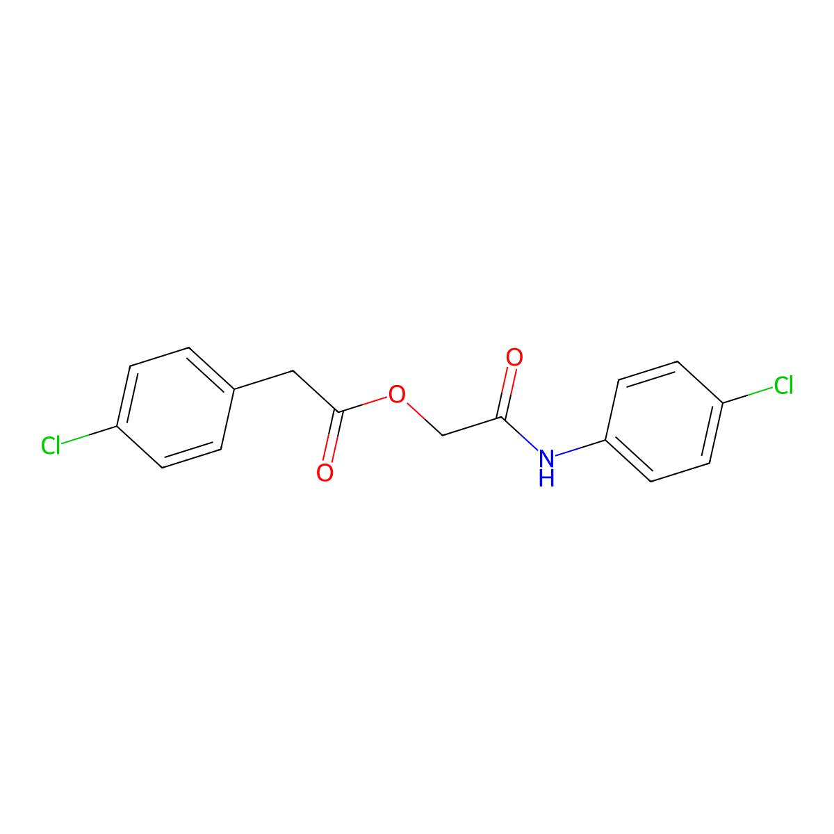 [2-(4-Chloroanilino)-2-oxoethyl] 2-(4-chlorophenyl)acetate molecular structure, CAS 1001561-88-1