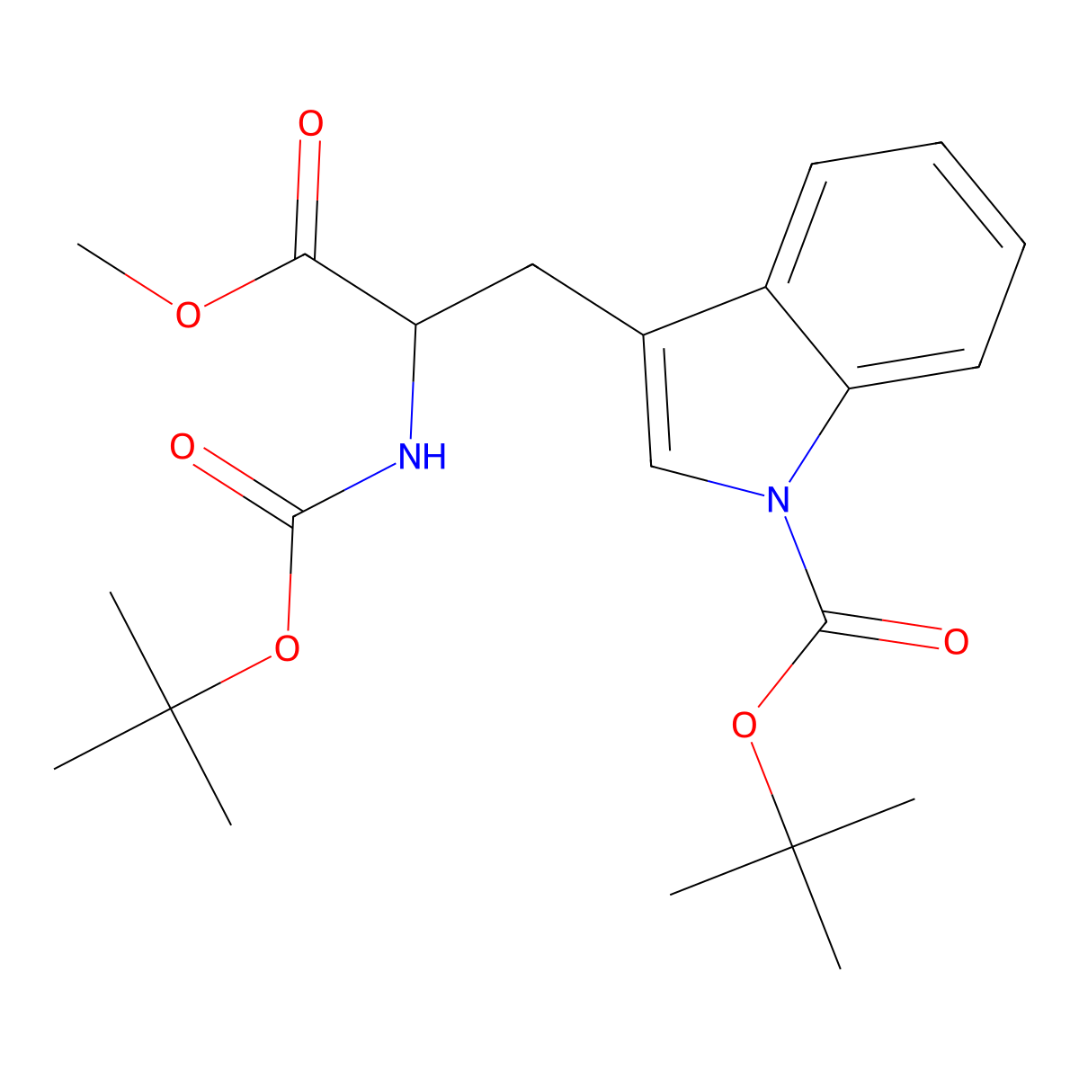 N,1-bis-Boc-D-tryptophan methyl ester molecular structure, CAS 1001565-86-1