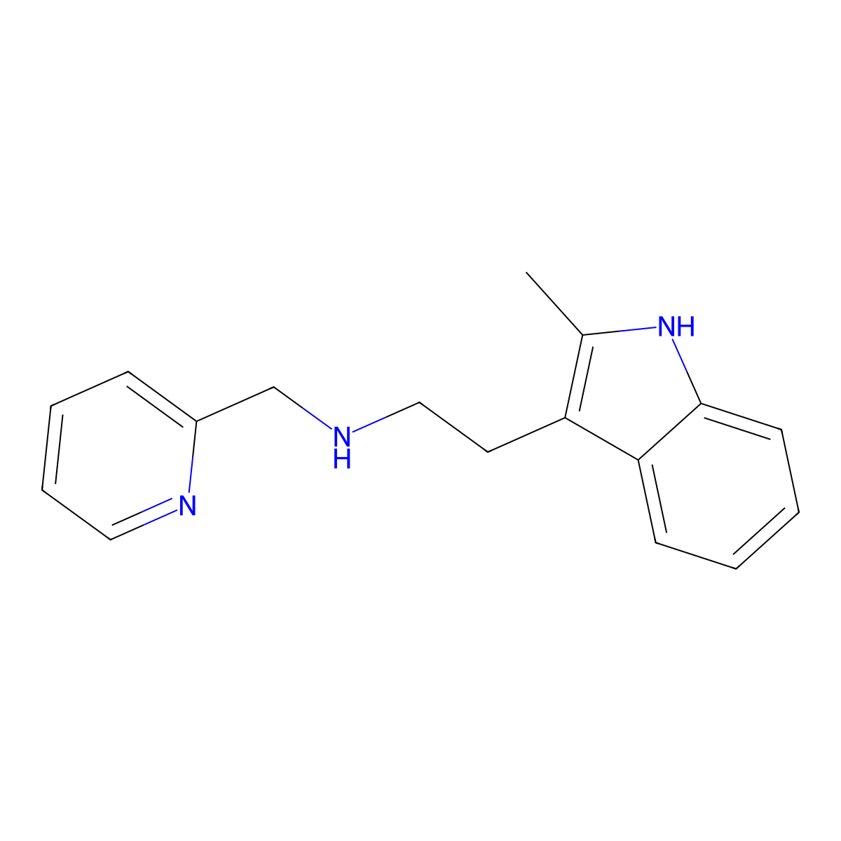 [2-(2-methyl-1H-indol-3-yl)ethyl][(pyridin-2-yl)methyl]amine molecular structure, CAS 1001566-92-2