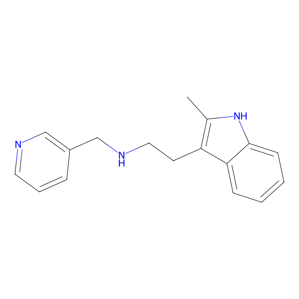 [2-(2-methyl-1H-indol-3-yl)ethyl][(pyridin-3-yl)methyl]amine molecular structure, CAS 1001566-93-3