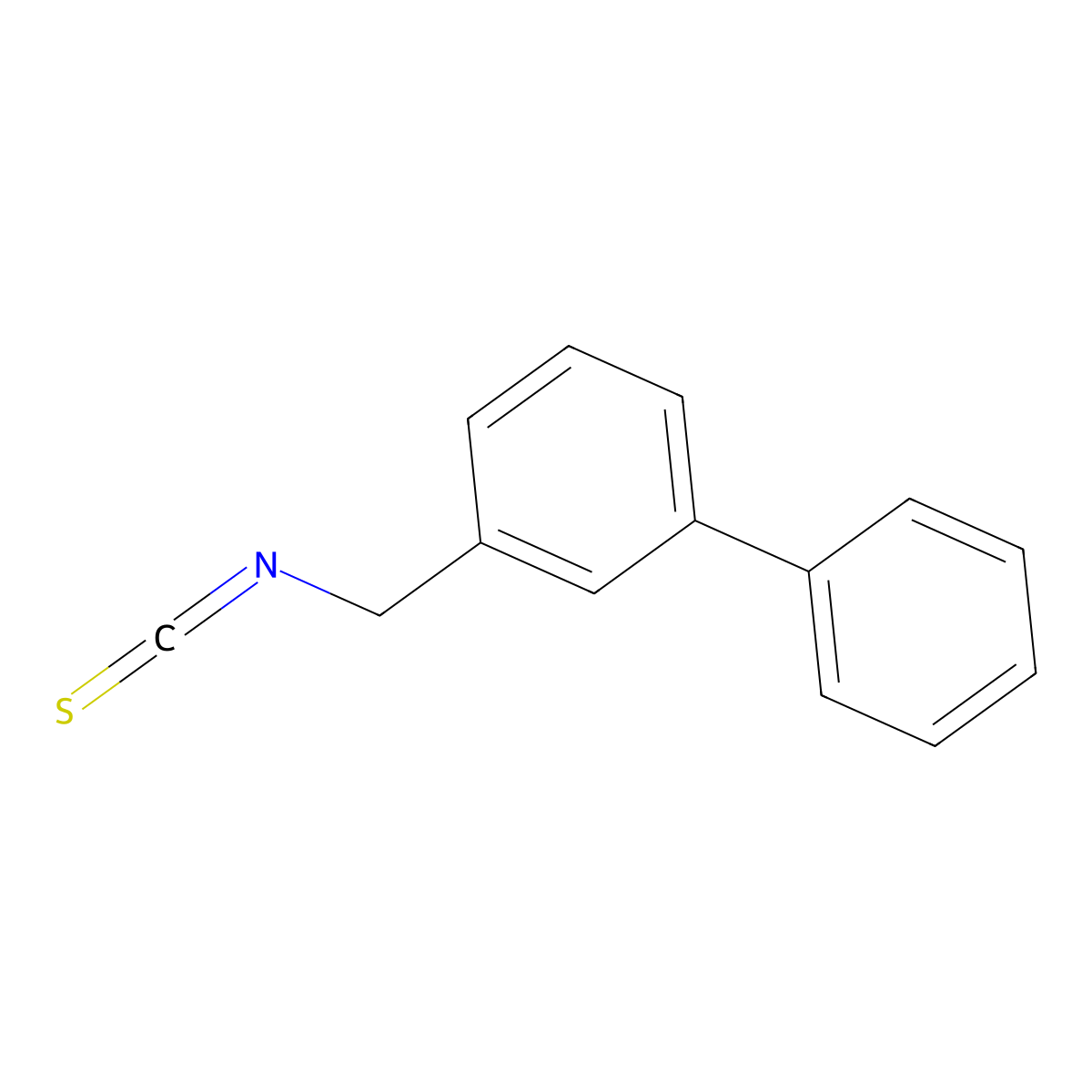 3-Phenylbenzyl isothiocyanate molecular structure, CAS 1001569-47-6