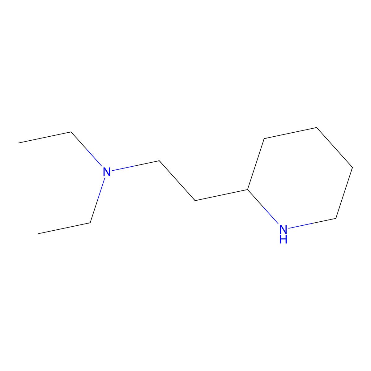 Diethyl-(2-piperidin-2-yl-ethyl)-amine molecular structure, CAS 100158-62-1